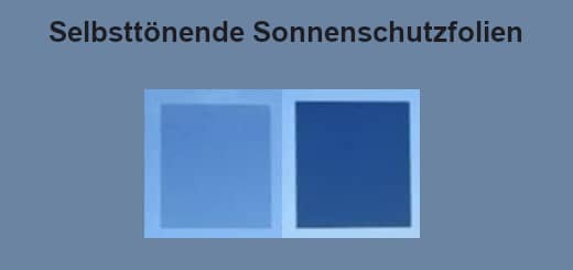 Photochrome, selbsttönende Sonnenschutzfolie - Sonnenschutz - Fenster