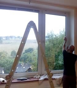 Energie sparen mit einer Fenster Folie - das Experiment Fenster  Isolierfolie als Wärmeschutz 